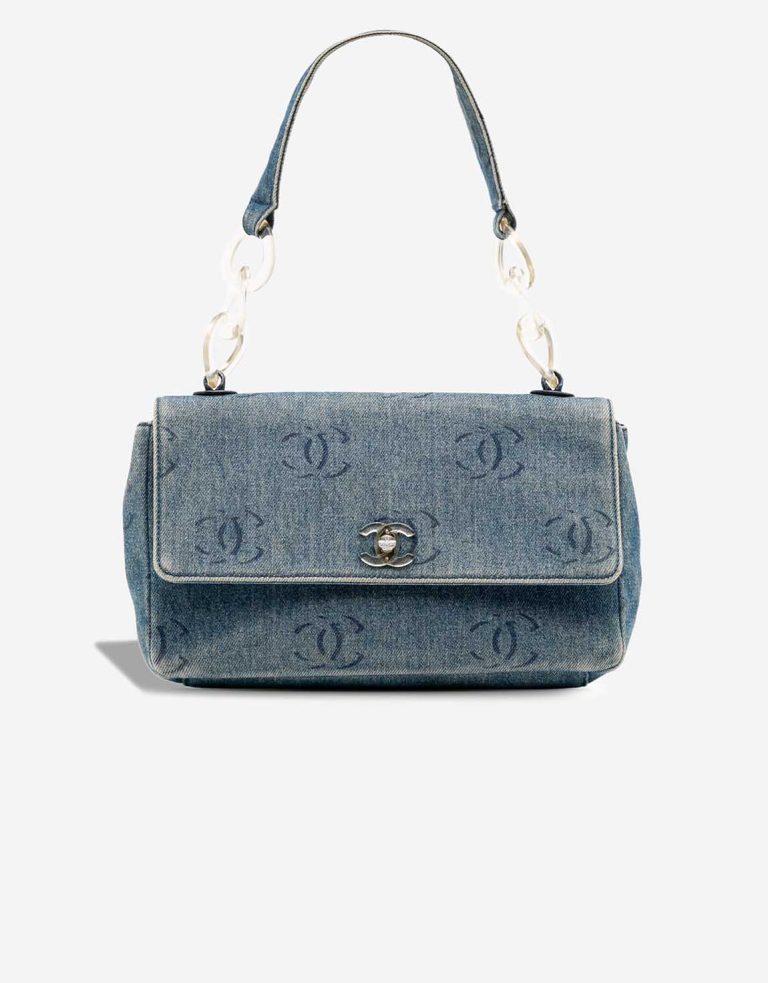 Chanel Shoulder Bag Denim Blue Front | Sell your designer bag
