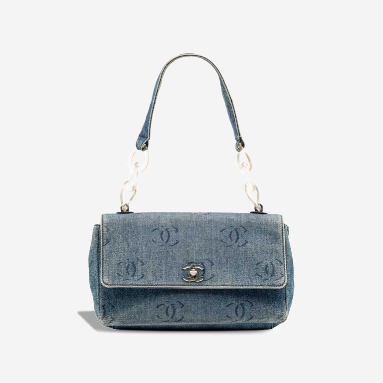 Chanel Shoulder Bag Denim Blue Front | Sell your designer bag