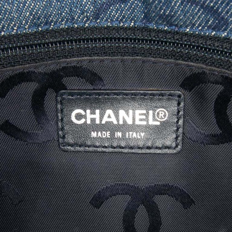 Chanel Shoulder Bag Denim Blue Logo | Sell your designer bag