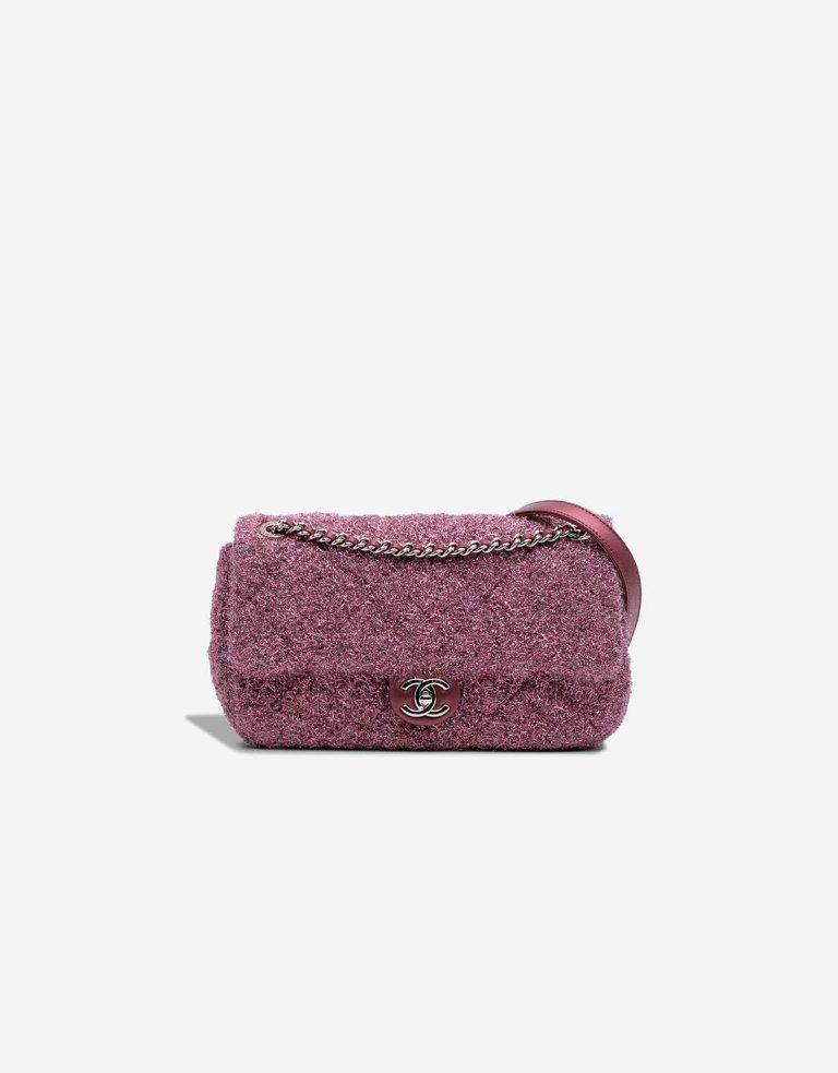 Chanel Timeless Medium Tweed Violet Front | Sell your designer bag