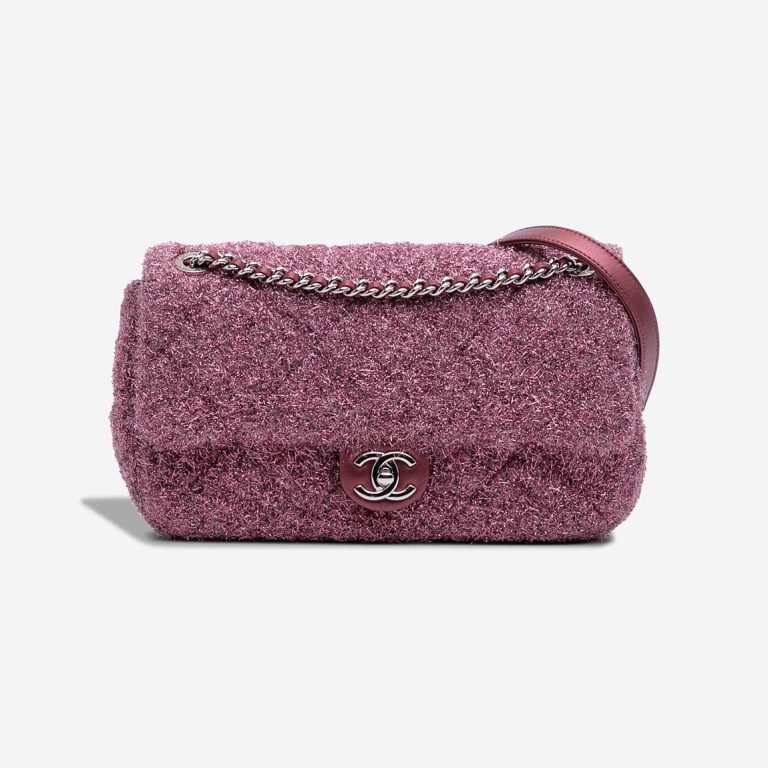 Chanel Timeless Medium Tweed Violet Front | Sell your designer bag