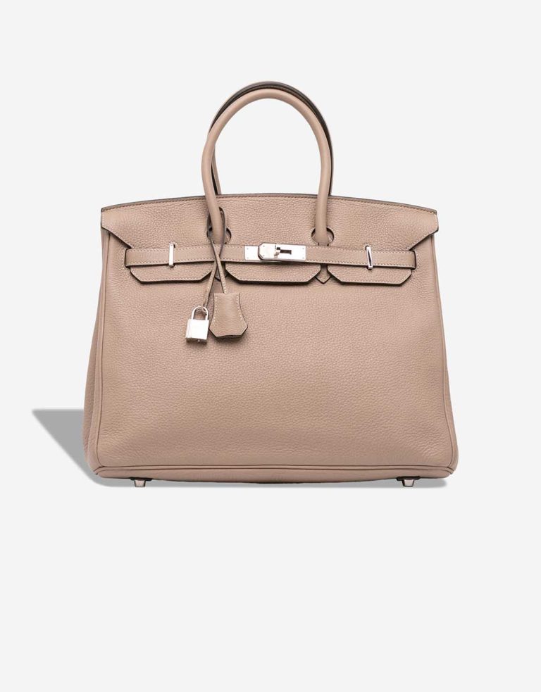 Hermès Birkin 35 Clémence Gris Tourterelle Front | Sell your designer bag