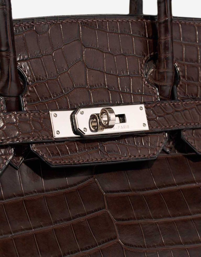 Hermès Birkin 30 Matte Alligator Chocolat Closing System | Sell your designer bag