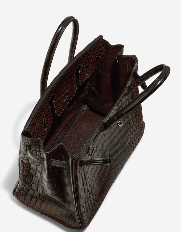 Hermès Birkin 30 Matte Alligator Chocolat Inside | Sell your designer bag
