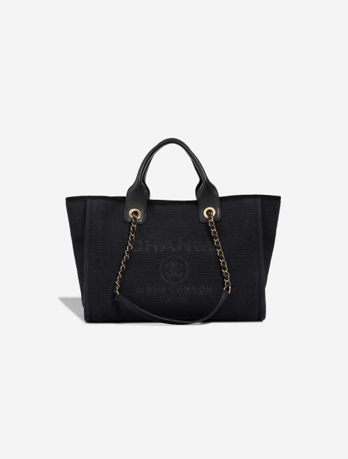 Chanel Deauville Small Canvas Dark Blue / Black Front | Sell your designer bag