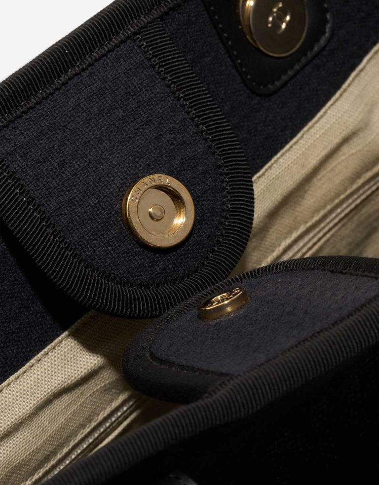 Chanel Deauville Small Canvas Dark Blue / Black Closing System | Sell your designer bag