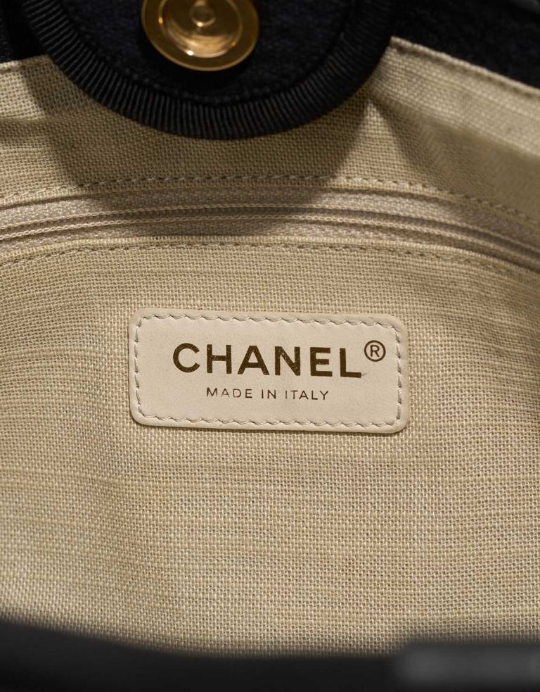 Chanel Deauville Small Canvas Dark Blue / Black Logo | Sell your designer bag