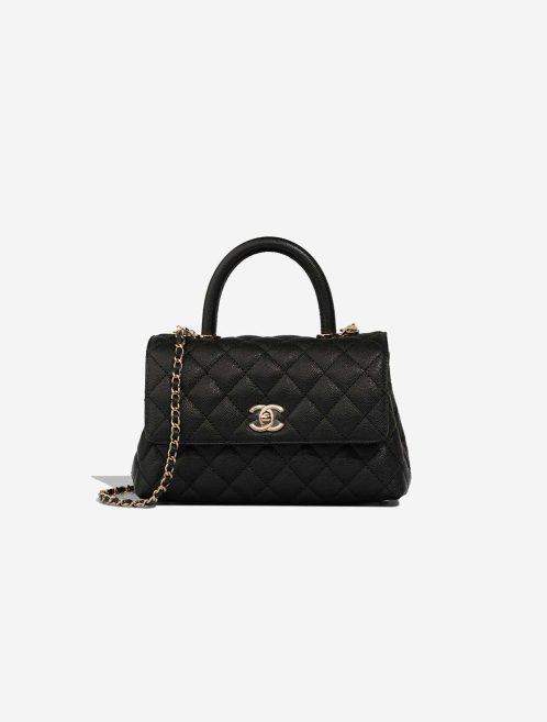 Chanel Timeless Handle Small Caviar Black Front | Sell your designer bag