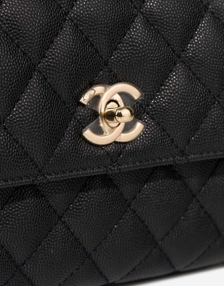 Chanel Timeless Handle Small Caviar Black Closing System | Sell your designer bag