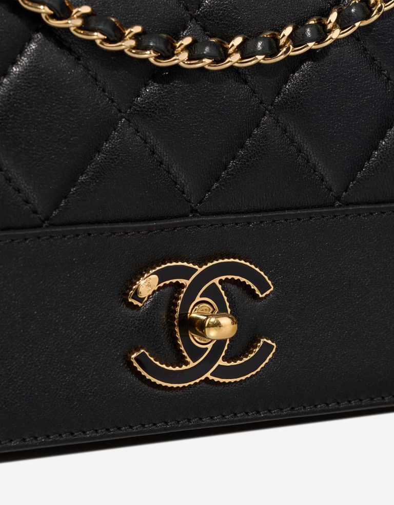 Chanel Mademoiselle Medium Lamb Black Closing System | Sell your designer bag