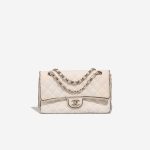Chanel Timeless Medium Fabric White Front | Sell your designer bag