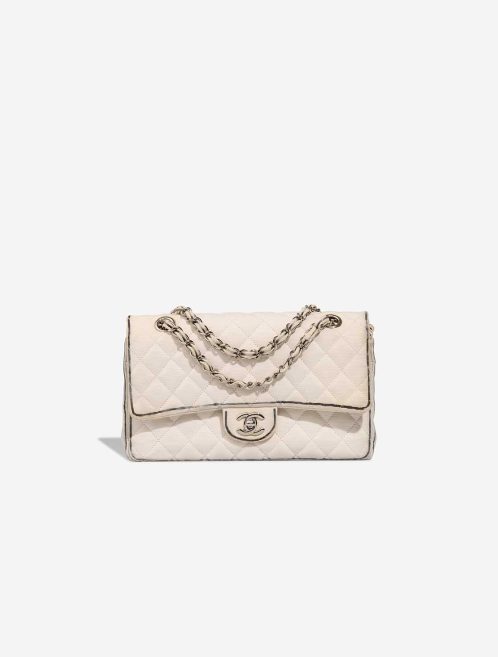 Chanel Timeless Medium Fabric White Front | Sell your designer bag