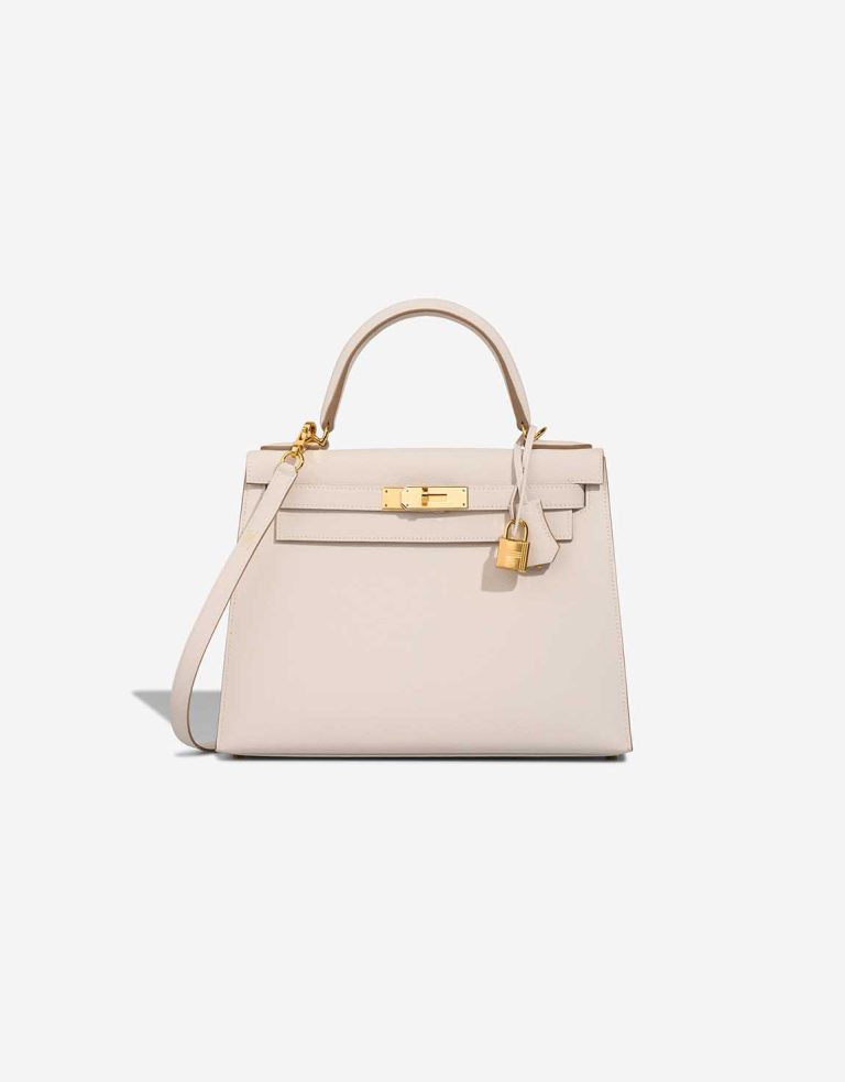 Hermès Kelly 28 Epsom Gris Pâle Front | Sell your designer bag