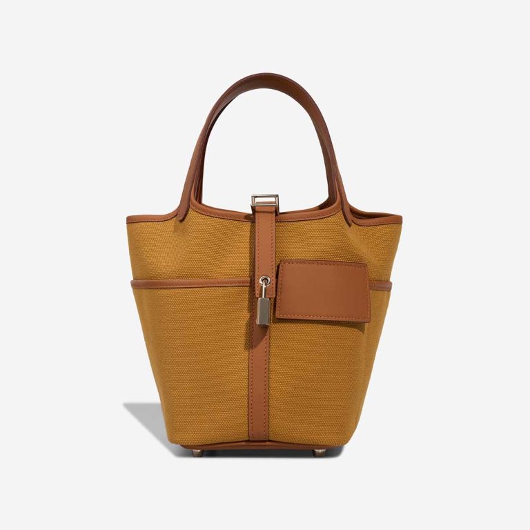 Hermès Picotin Cargo 18 Toile Goeland / Swift Gold / Desert Front | Sell your designer bag