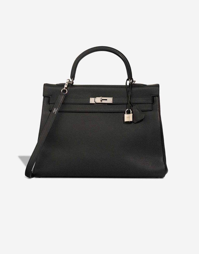 Hermès Kelly 35 Clémence Black Front | Sell your designer bag
