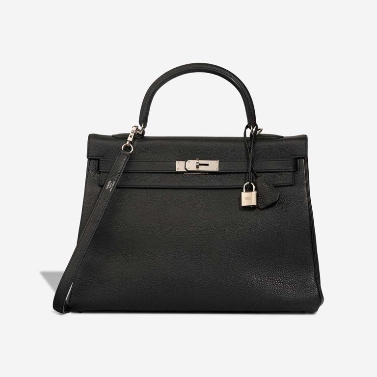 Hermès Kelly 35 Clémence Black Front | Sell your designer bag