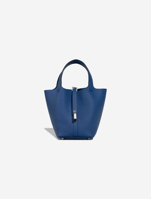 Hermès Picotin 18 Taurillon Clémence Bleu Tie Front | Sell your designer bag