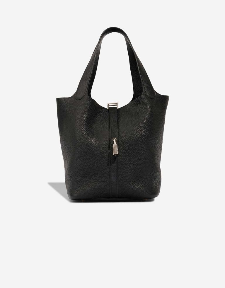 Hermès Picotin 22 Taurillon Clémence Black Front | Sell your designer bag