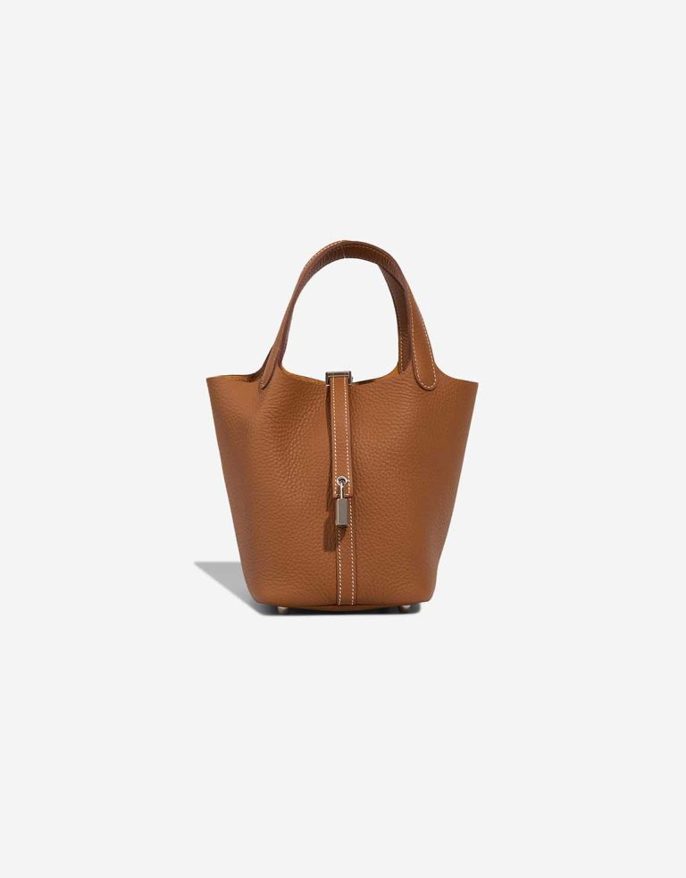 Hermès Picotin 18 Taurillon Clémence Gold Front | Sell your designer bag