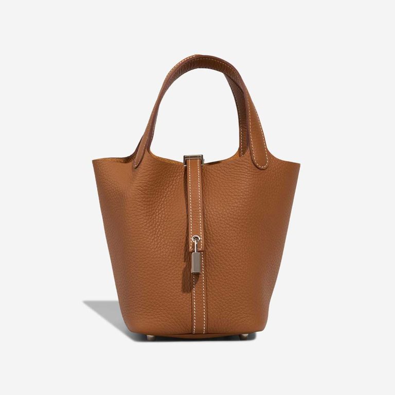 Hermès Picotin 18 Taurillon Clémence Gold Front | Sell your designer bag
