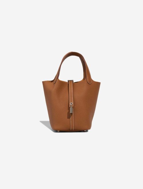 Hermès Picotin 18 Taurillon Clémence Gold Front | Sell your designer bag