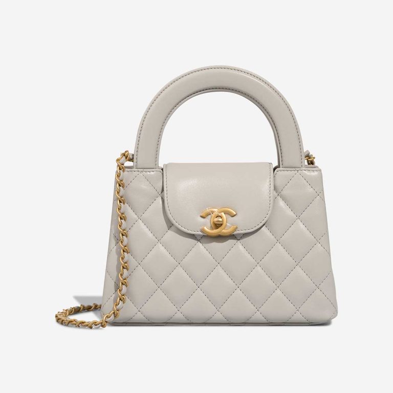 Chanel Kelly Medium Lamb Grey Front | Sell your designer bag