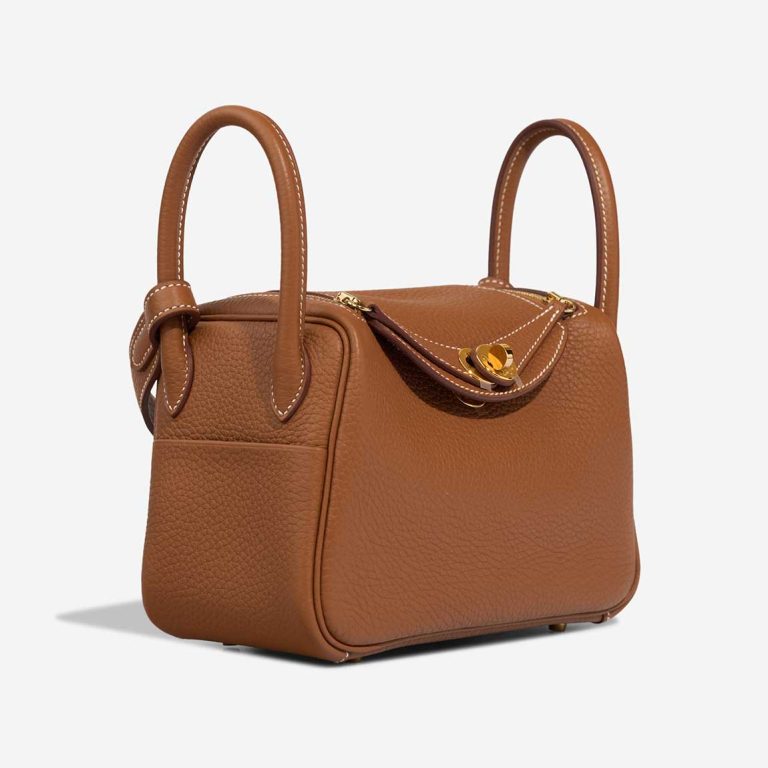 Hermès Lindy Mini Taurillon Clémence Gold | Sell your designer bag