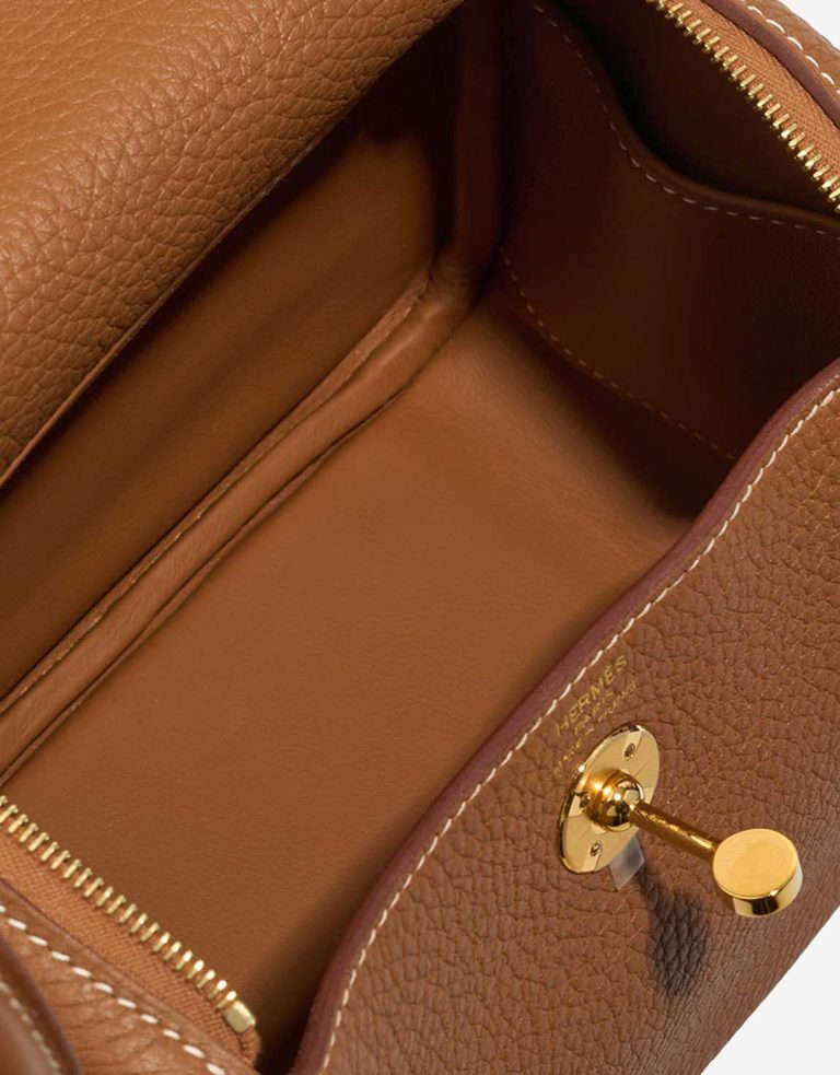 Hermès Lindy Mini Taurillon Clémence Gold Inside | Sell your designer bag