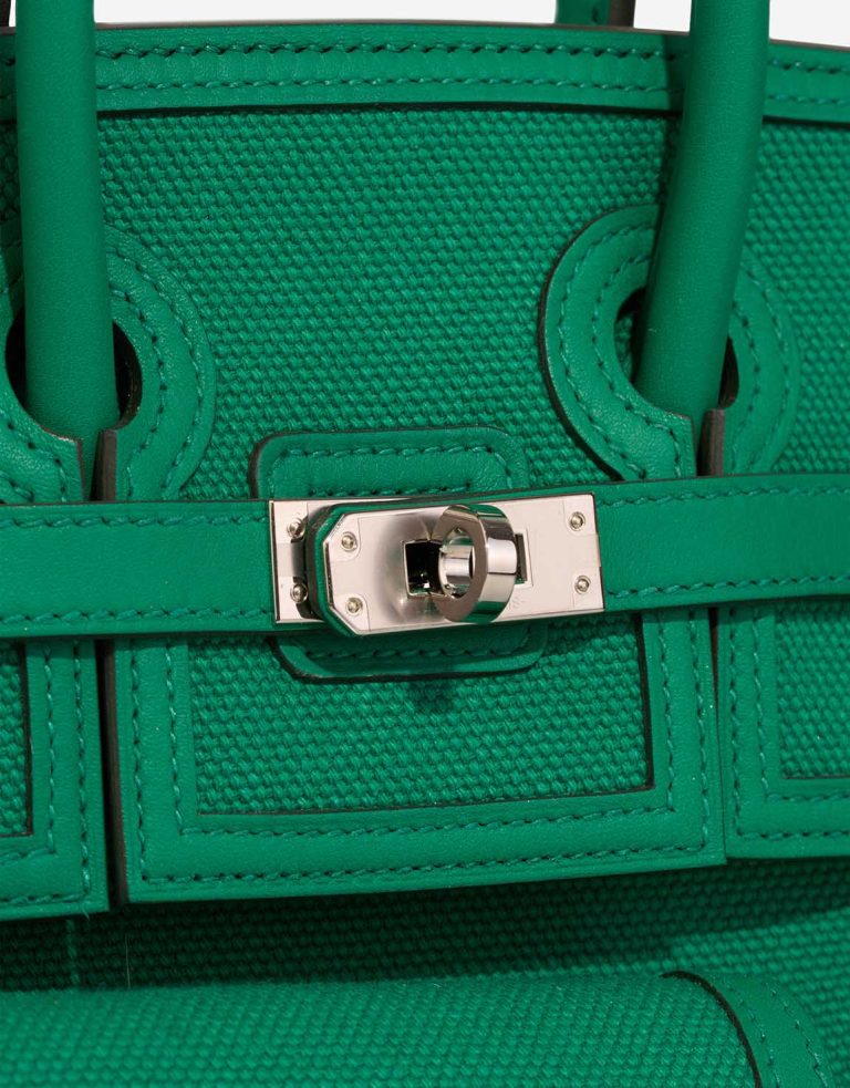 Hermès Birkin Cargo 25 Toile Goeland / Swift Vert Vertigo Closing System | Sell your designer bag