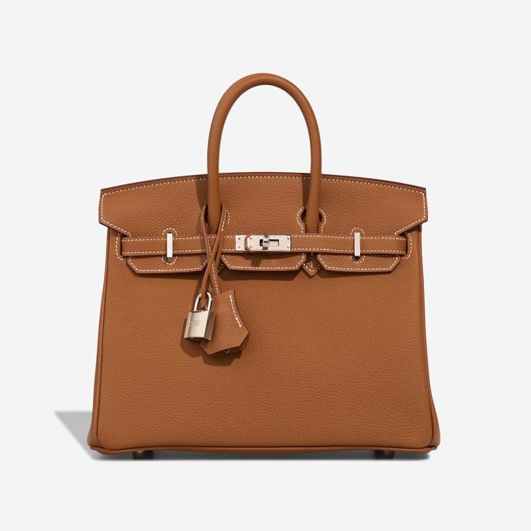 Hermès Birkin 25 Togo Gold Front | Sell your designer bag