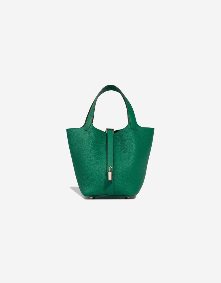 Hermès Picotin 18 Taurillon Clémence Vert Vertigo Front | Sell your designer bag
