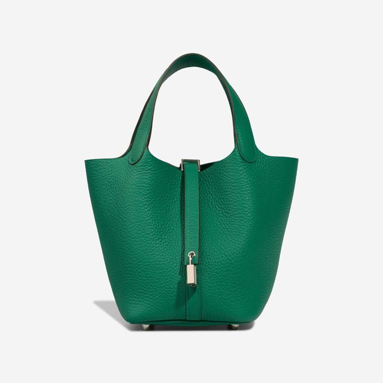 Hermès Picotin 18 Taurillon Clémence Vert Vertigo Front | Sell your designer bag