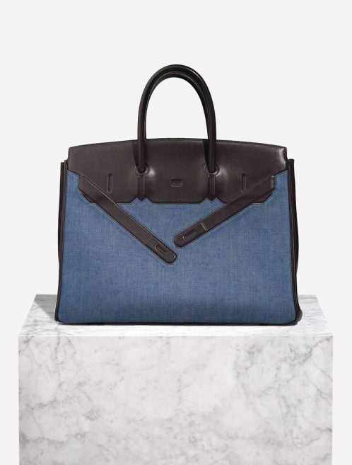 Hermès Birkin Shadow 35 Swift / Denim Black / Blue Front | Sell your designer bag