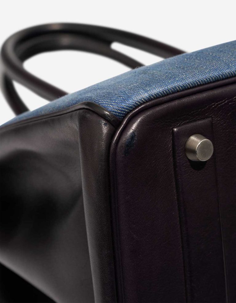 Hermès Birkin Shadow 35 Swift / Denim Black / Blue Signs of wear | Sell your designer bag