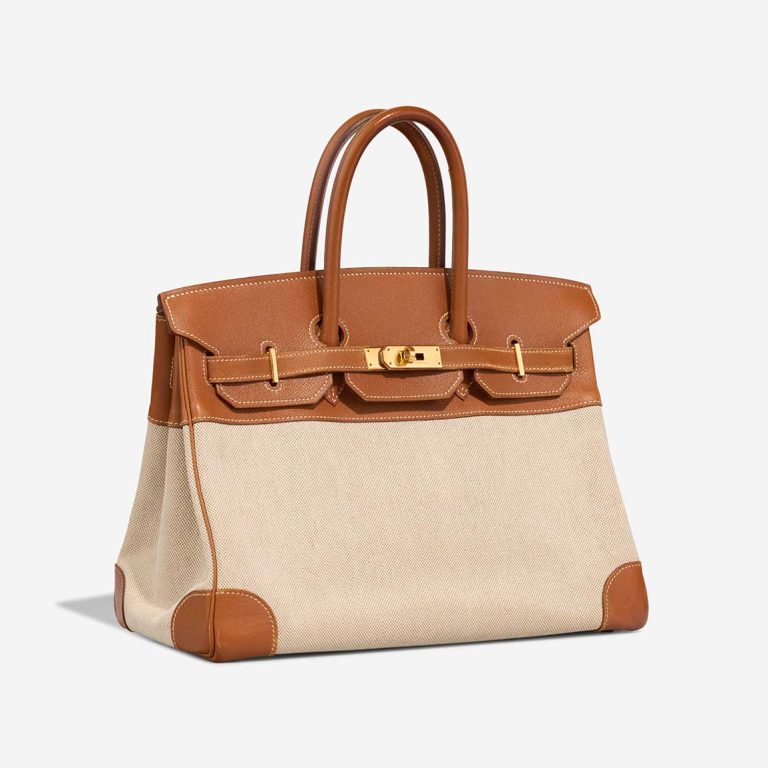Hermès Birkin 35 Toile / Courchevel Gold / Écru | Sell your designer bag