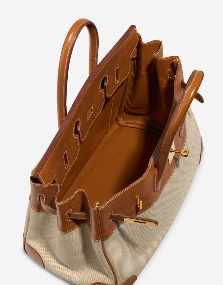 Hermès Birkin 35 Toile / Courchevel Gold / Écru Inside | Sell your designer bag