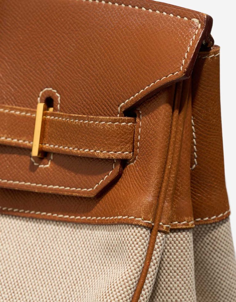Hermès Birkin 35 Toile / Courchevel Gold / Écru Signs of wear | Sell your designer bag