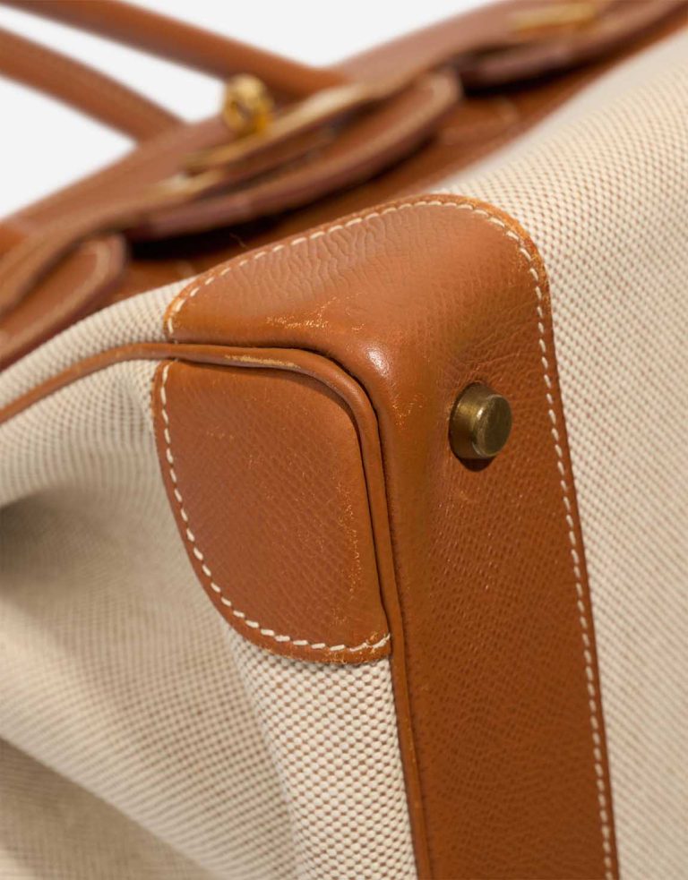 Hermès Birkin 35 Toile / Courchevel Gold / Écru Signs of wear | Sell your designer bag