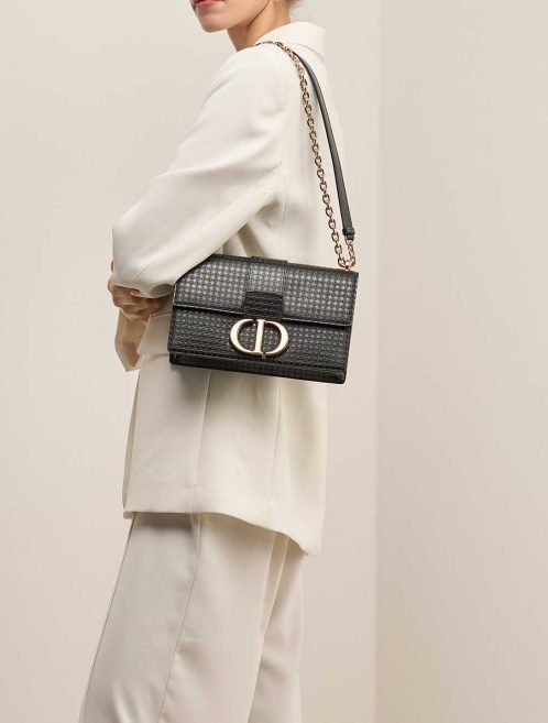 Dior 30 Montaigne Calf Black on Model | Sell your designer bag