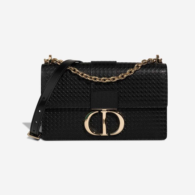 Dior 30 Montaigne Calf Black Front | Sell your designer bag