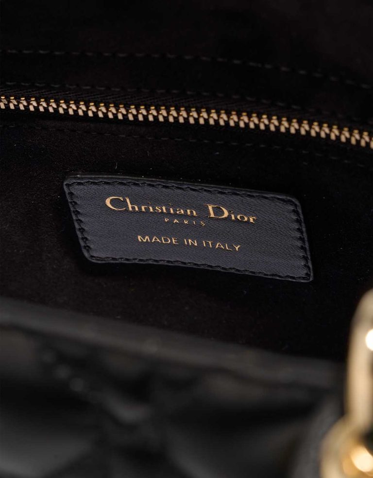 Dior Lady Medium Lamb Black Logo | Sell your designer bag