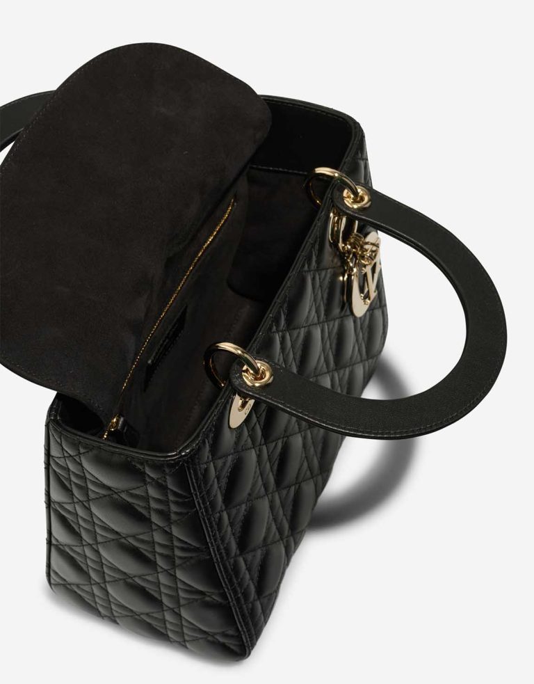 Dior Lady Medium Lamb Black Inside | Sell your designer bag