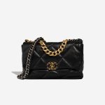 Chanel 19 Large Flap Bag Lamb Black Front | Sell your designer bag