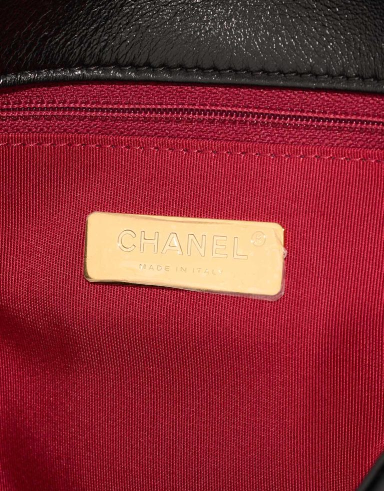 Chanel 19 Large Flap Bag Lamb Black Logo | Sell your designer bag