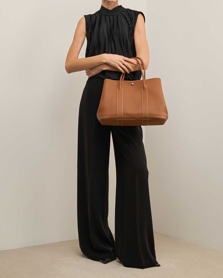 Hermès Garden Party 36 Veau Négonda Gold Front | Sell your designer bag