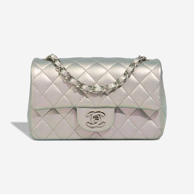 Chanel Timeless Mini Rectangular Lamb Iridescent Front | Sell your designer bag