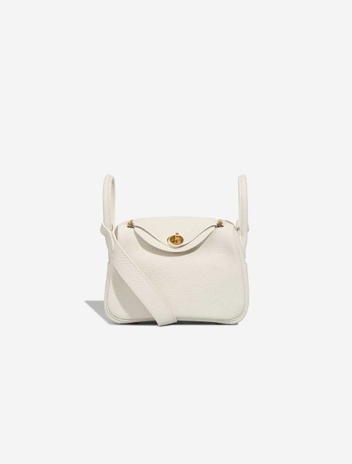 Hermès Lindy Mini Taurillon Clémence New White Front | Sell your designer bag