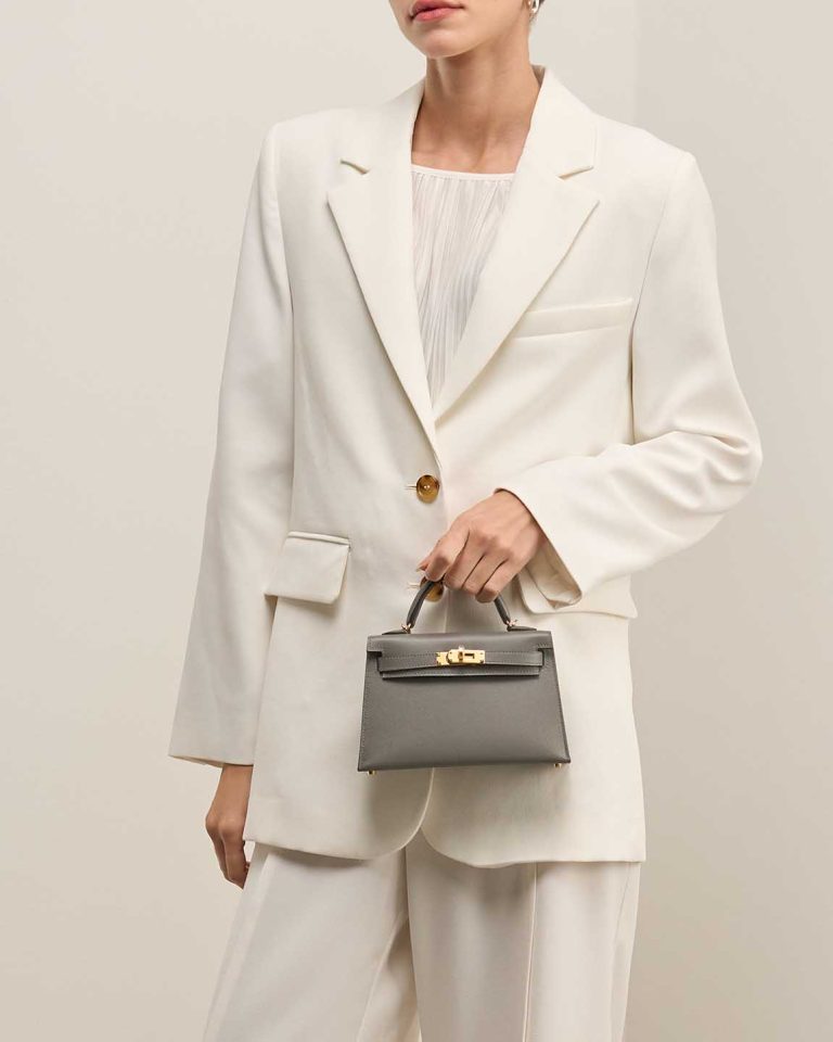 Hermès Kelly Mini Veau Madame Gris Meyer Front | Sell your designer bag
