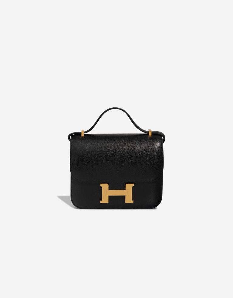 Hermès Constance 18 Chèvre Mysore Black Front | Sell your designer bag