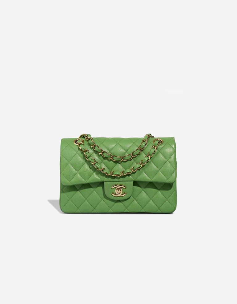 Chanel Timeless Small Caviar Green Front | Sell your designer bag